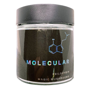 MOLECULAR | 3.5g Clear Glass Jars | Child Resistant | Magic Mushroom 8th Packaging