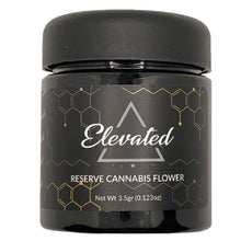 Load image into Gallery viewer, ELEVATED | 3.5g Black Plastic Jars | Child Resistant 8th Packaging