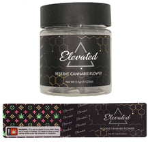 Load image into Gallery viewer, ELEVATED | 3.5g Clear Plastic Jars | Child Resistant 8th Packaging