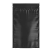 Load image into Gallery viewer, MATTE BLACK/CLEAR | 14g Mylar Bags | Resealable Half Ounce Barrier Bag Packaging 14 Grams