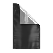 Load image into Gallery viewer, MATTE BLACK/CLEAR | 7g Mylar Bags | Resealable Quarter Barrier Bag Packaging 7 Grams