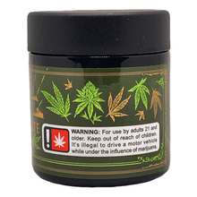 Load image into Gallery viewer, NIGHT OWL | 3.5g Black Glass Jars | Child Resistant 8th Packaging