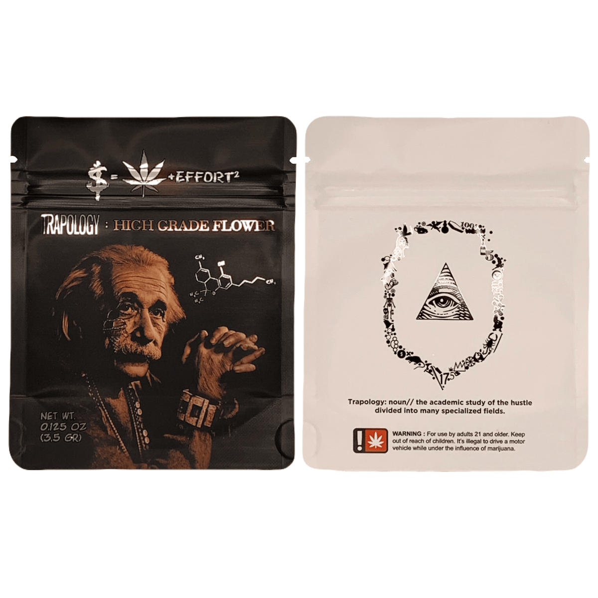 TRAPOLOGY 3.5g Mylar Bag | Tamper Evident Eighth Bag – Creative Labz