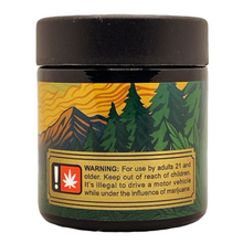 Load image into Gallery viewer, TREE | 3.5g Black Glass Jars | Child Resistant 8th Packaging
