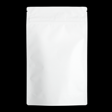 Load image into Gallery viewer, WHITE | 14g Mylar Bags | Resealable Child Resistant Half Ounce Barrier Bag Packaging 14 Gram