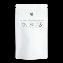 Load image into Gallery viewer, WHITE | 7g Mylar Bags | Resealable Child Resistant Quarter Barrier Bag Packaging 7 Gram