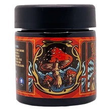 Load image into Gallery viewer, EUPHORIA | 3.5g Black Plastic Jars | Child Resistant | Magic Mushroom 8th Packaging