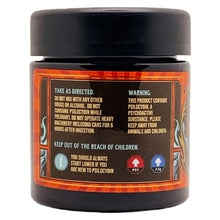 Load image into Gallery viewer, EUPHORIA | 3.5g Black Plastic Jars | Child Resistant | Magic Mushroom 8th Packaging
