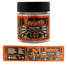 Load image into Gallery viewer, EUPHORIA | 3.5g Clear Plastic Jars | Child Resistant | Magic Mushroom 8th Packaging