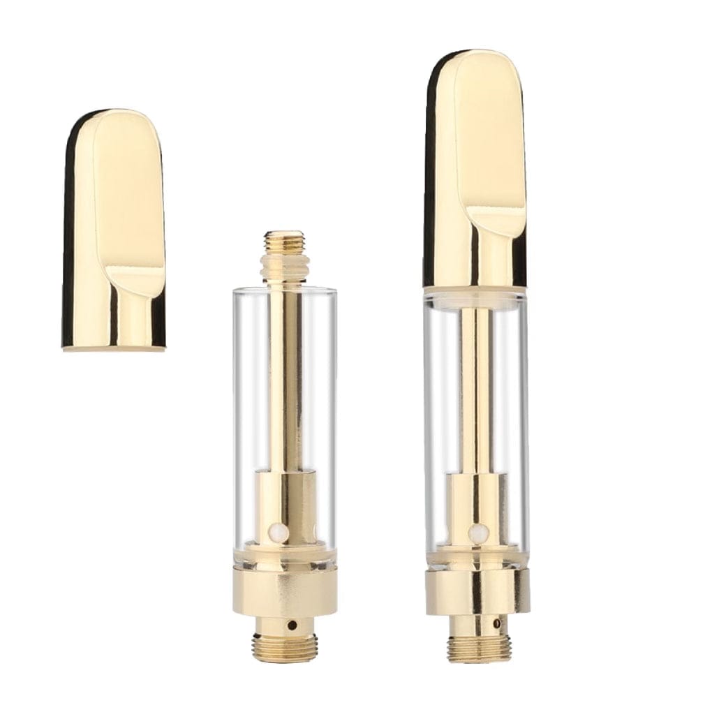 vape pen replacement cartridge GOLD | Screw On Tip | Ceramic Coil Glass Cartridge
