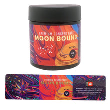 Load image into Gallery viewer, MOON BOUND | 28g Concentrate Container | Black | Child Resistant Glass Jar | 3oz