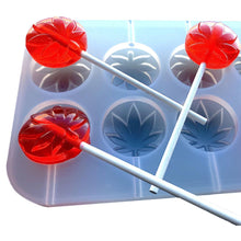 Load image into Gallery viewer, Lollipop Edible Mold | POT LEAF THC Symbol | 10 mL | Silicone