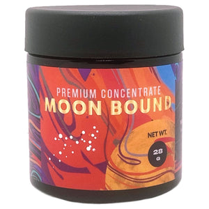 MOON BOUND | 28g Concentrate Container | Black | Child Resistant Glass Jar | 3oz