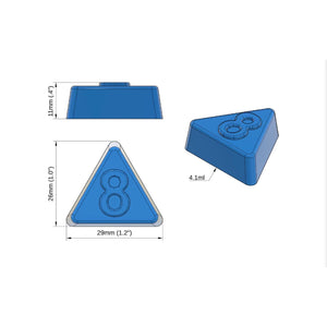 Triangle Gummy Edible Mold | DELTA 8 Symbol | 4.1 mL | Silicone