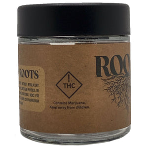 ROOTS | 3.5g Clear Glass Jars | Child Resistant 8th Packaging