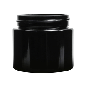 1.75g Black Glass Jars | Child Resistant Packaging | 2oz. Jar
