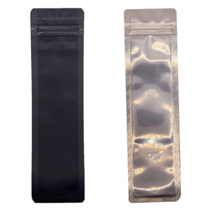 BLACK | Pre-Roll/Concentrate Applicator Bags Mylar | Resealable Barrier Bag Packaging | 2.5"x9"