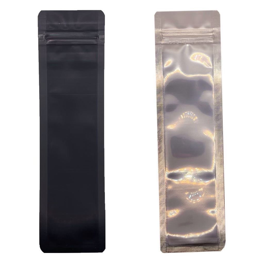 BLACK | Pre-Roll/Concentrate Applicator Bags Mylar | Resealable Barrier Bag Packaging | 2.5