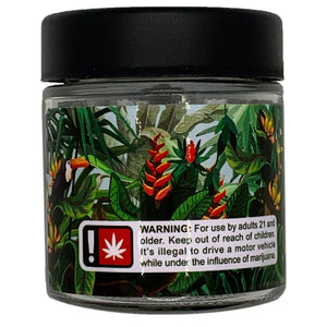 WHITE LOTUS | 28g Concentrate Container | Clear | Child Resistant Glass Jar | 3oz
