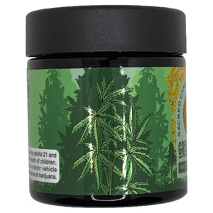 GREEN GOLD | 28g Concentrate Container | Black | Child Resistant Glass Jar | 3oz
