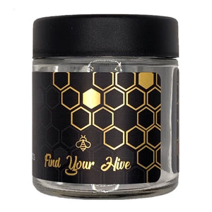 PURE NECTAR | 28g Concentrate Container | Clear | Child Resistant Glass Jar | 3oz