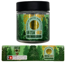 Load image into Gallery viewer, GREEN GOLD | 3.5g Clear Glass Jars | Child Resistant 8th Packaging
