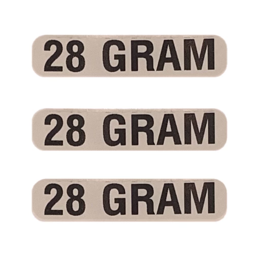 28 GRAM Weight Labeling Sticker | .5 x 2” | Creative Labz: Packaging ...
