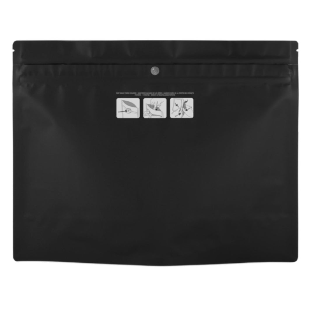 MATTE BLACK | 112g Mylar Bags | Resealable QP Barrier Bag Packaging | 112 Gram