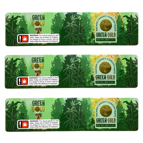 GREEN GOLD | 28g Concentrate Jar Labeling | 1.5