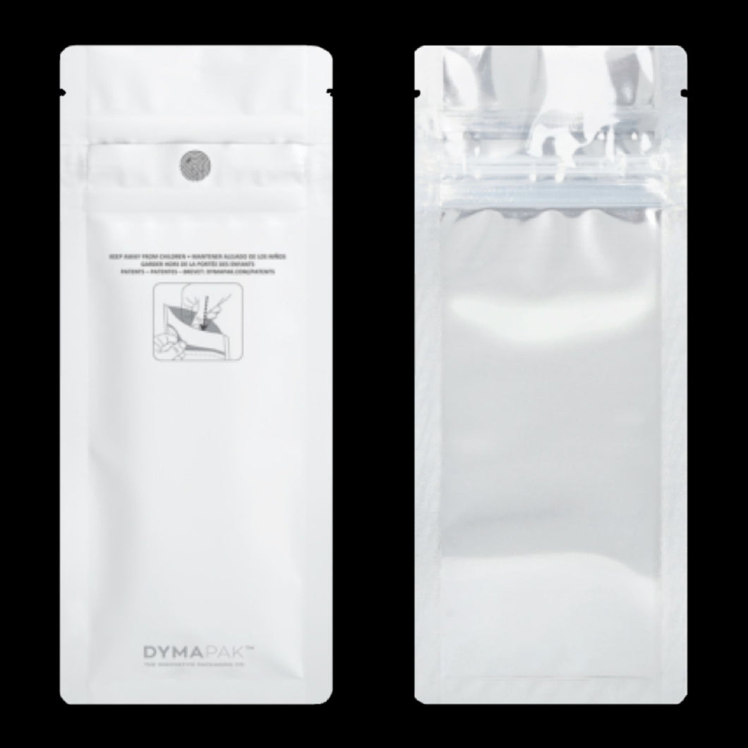 WHITE/CLEAR | Disposable Packaging Bags | Child Resistant | Resealable Mylar Bag  | 3