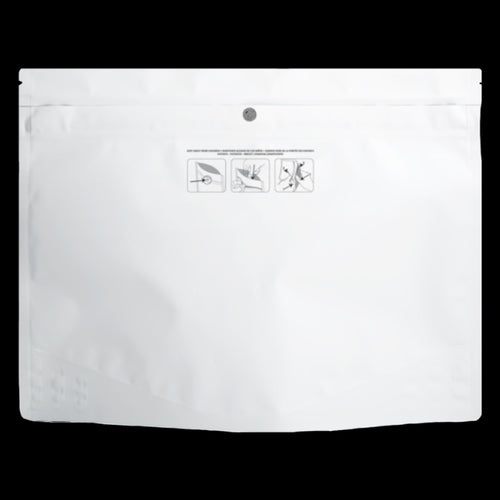 MATTE WHITE | 112g Mylar Bags | Resealable QP Barrier Bag Packaging | 112 Gram