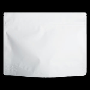 MATTE WHITE | 112g Mylar Bags | Resealable QP Barrier Bag Packaging | 112 Gram