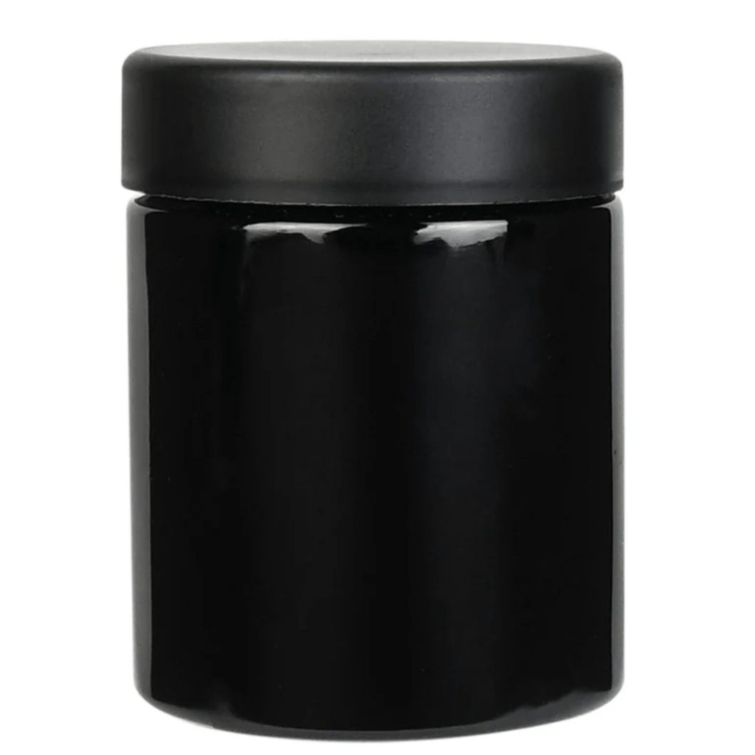 7g Black Glass Jars | Child Resistant Quarter Packaging | 4oz. Jar