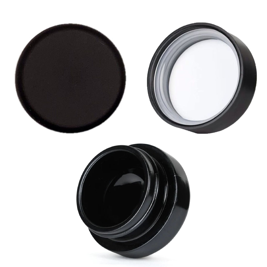 7mL BLACK Glass Jar | Child Resistant Concentrate Container