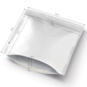 MATTE WHITE | 112g Mylar Bags | Resealable QP Barrier Bag Packaging | 112 Gram