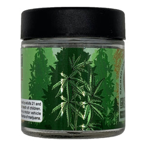 GREEN GOLD | 28g Concentrate Container | Clear | Child Resistant Glass Jar | 3oz