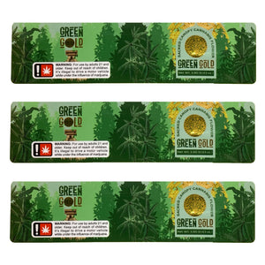 GREEN GOLD | 3.5g Cannabis Jar Labeling | 1.5" x 6.5”