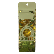 Load image into Gallery viewer, GREEN GOLD | Disposable Packaging Bags | Resealable Barrier Mylar Bag  | 2.25&quot; x 6.7&quot;