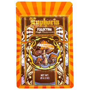 EUPHORIA | 28g Mylar Bags | Tamper Evident | Magic Mushroom oz. Packaging