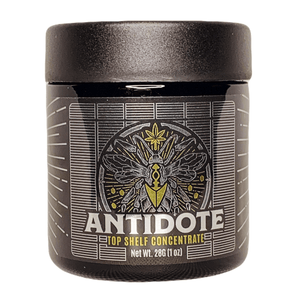 ANTIDOTE | 28g Concentrate Container | Black | Child Resistant Glass Jar | 3oz