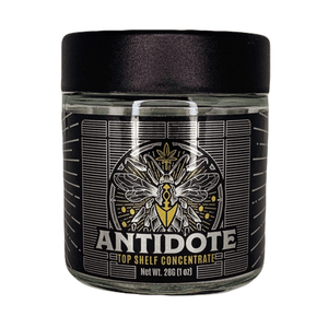 ANTIDOTE | 28g Concentrate Container | Clear | Child Resistant Glass Jar | 3oz