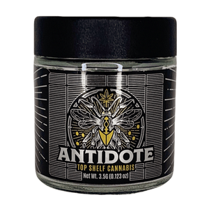 ANTIDOTE | 3.5g Clear Glass Jars | Child Resistant 8th Packaging