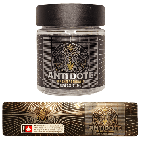 ANTIDOTE | 3.5g Clear Plastic Jars | Child Resistant 8th Packaging