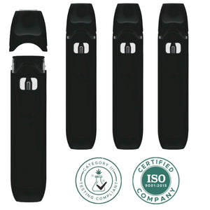 BLACK | Disposable Vape Cartridge | 1 mL Window Tank | Pre-Heat Button | Rechargeable