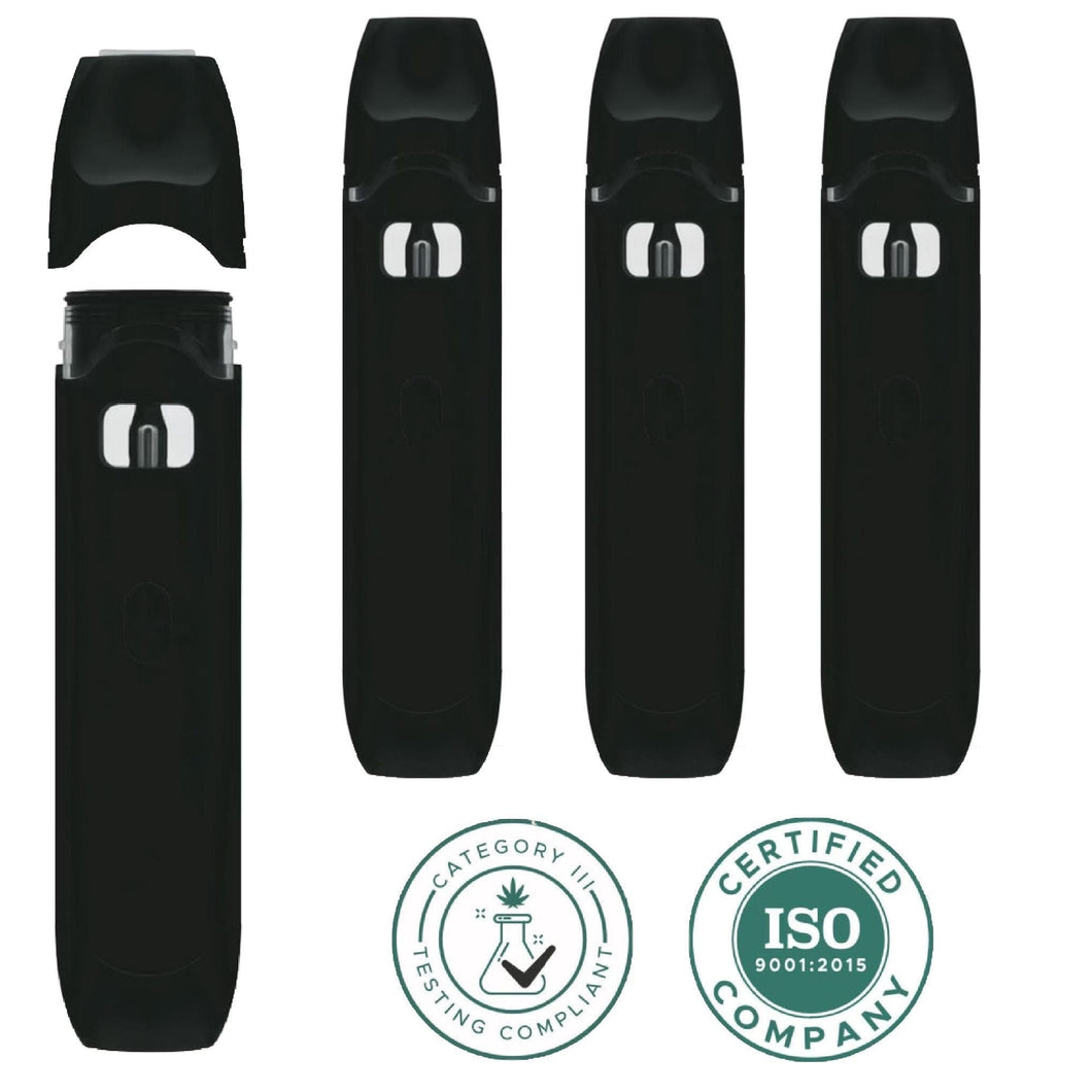 BLACK | Disposable Cartridge | 1 mL Window Tank | Pre-Heat Button | Rechargeable | Creative Labz: Packaging Solutions BLACK | Disposable Cartridge | 1 mL Window Tank | Pre-Heat Button | Rechargeable | Creative Labz: Packaging Solutions