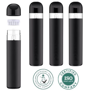 BLACK | Full Ceramic | Disposable Vape Cartridge | 1 mL | Rechargeable | Creative Labz: Packaging Solutions BLACK | Full Ceramic | Disposable Vape Cartridge | 1 mL | Rechargeable | Creative Labz: Packaging Solutions