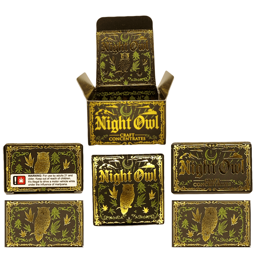 NIGHT OWL | Concentrate Container Box | Jar Packaging 5mL-7mL