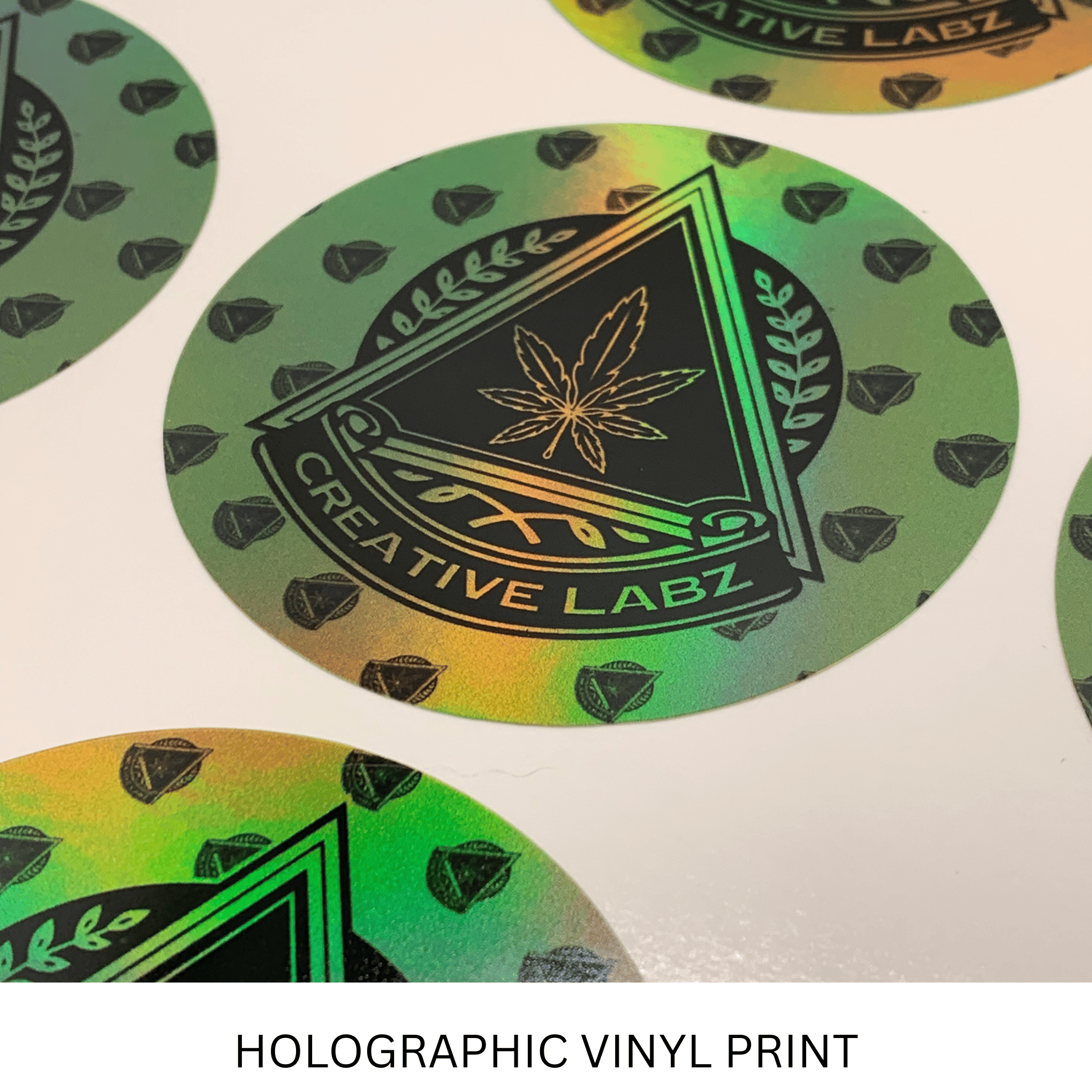 Custom Cart Box 3-Pack Box Vinyl Stickers | Child Resistant | HOLOGRAPHIC  VINYL | Vape Cartridge 3-Pack Box | 1.1 W x 3.6 T / 250x Stickers |  Creative Labz: Packaging Solutions