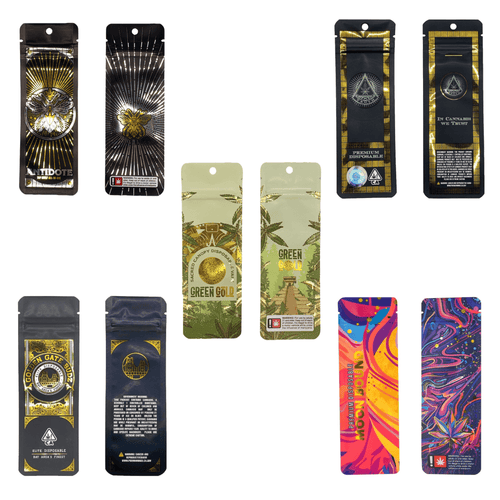 Disposable Mylar Bag Mix | Customer Requested Bag Mix | Cannabis Packaging Bags | 2.25