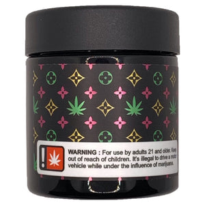 ELEVATED | 28g Concentrate Container | Black | Child Resistant Glass Jar | 3oz